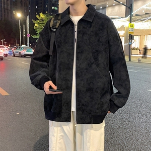 2026春季新款皮衣夹克男青少年学生潮流麂皮外套图片