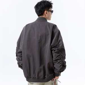 美式飞行员棒球服男秋冬宽松大码潮牌夹克休闲 J5011 P88图片