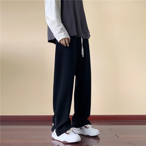 美式运动卫裤男高街拉链开叉裤子秋季休闲长裤A166-YK015-P45控65图片