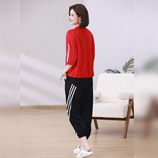 时尚休闲女装套装宽松显瘦运动风两件套舒适百搭潮流款，女装套装/套裙，叶笙衣