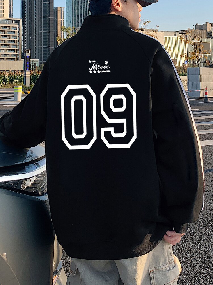 G017新品半拉链立领卫衣男美式潮流宽松上衣服大码休闲套头外套,男装卫衣,星座304A