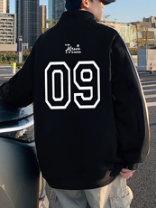 G017新品半拉链立领卫衣男美式潮流宽松上衣服大码休闲套头外套，男装卫衣，星座304A
