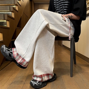 ！2026春夏季男士直筒刺绣休闲裤情侣卫裤WK2087特P45图片