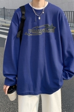 抖音供货、秋季现货舒适棉宽松重磅长袖T恤D223A-CT2326-特P28，男装T恤，电商019-1
