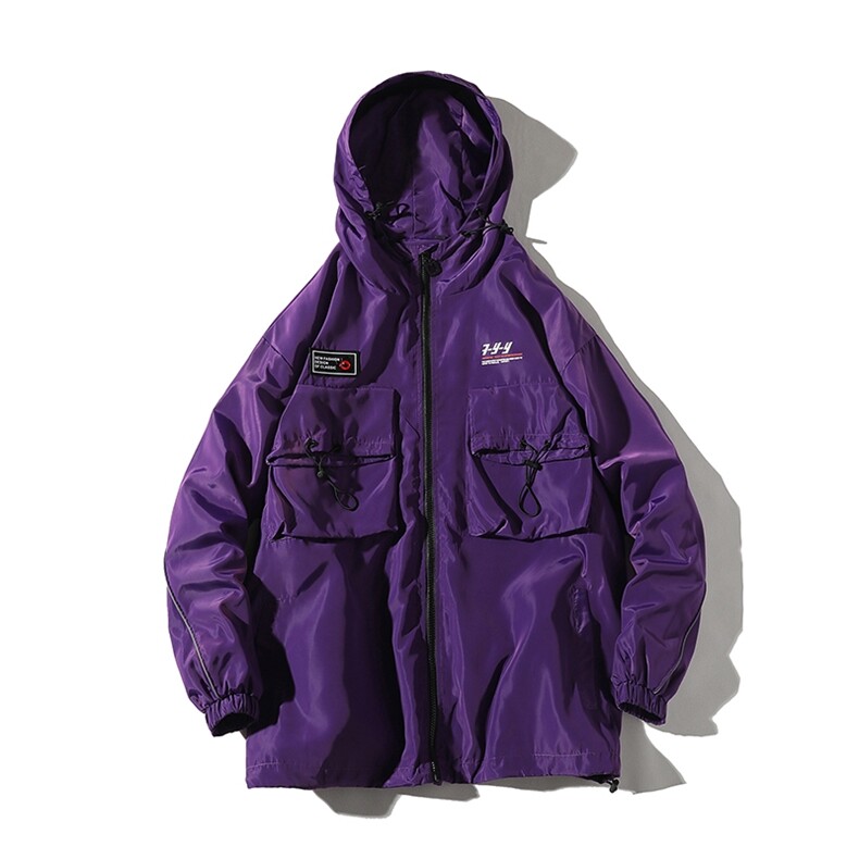 709-JK53-P8020秋新款港风白底休闲嘻哈潮牌复古百搭夹克外套男，男装夹克，星座709