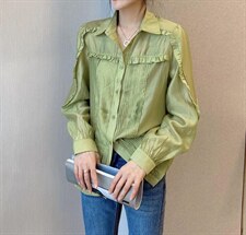 2022秋季新款韩版宽松显瘦衬衫，女装衬衫，L·H·X