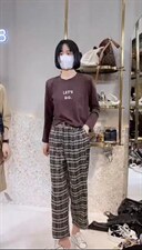 2021秋季新款时尚休闲显瘦遮胯直筒休闲裤，女装休闲裤，L·H·X