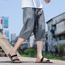 2025春夏新款风男装休闲裤透气中式宽松七分束口裤K186-P55，男装休闲裤，电商B277(原6028)