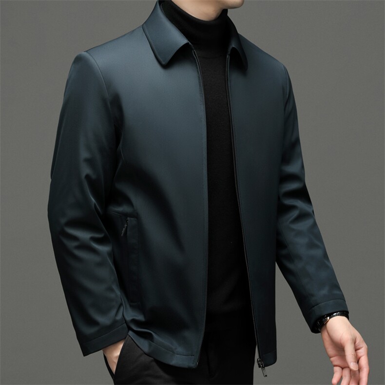 男装看可脱卸内胆羽绒服冬季新款中年男士翻领加厚保暖白鸭绒外套,男装羽绒服,电商B212（原钱塘6029）