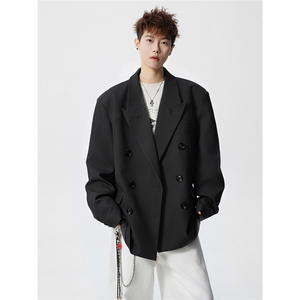 双排扣大码M-5XL西服男成分 96%聚酯纤维4%氨纶XF78127P85控128图片