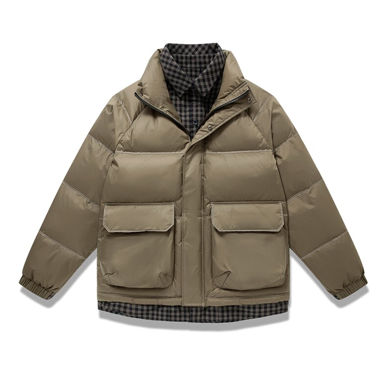 M-8XL冬季大码90白鸭绒假两件羽绒服面包服Y2379-P215-230控298,男装羽绒服,星座109