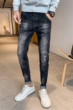 20秋冬季中弹力社会人精神小伙小脚韩版修身弹性牛仔裤男N/，男装牛仔裤，电商D202