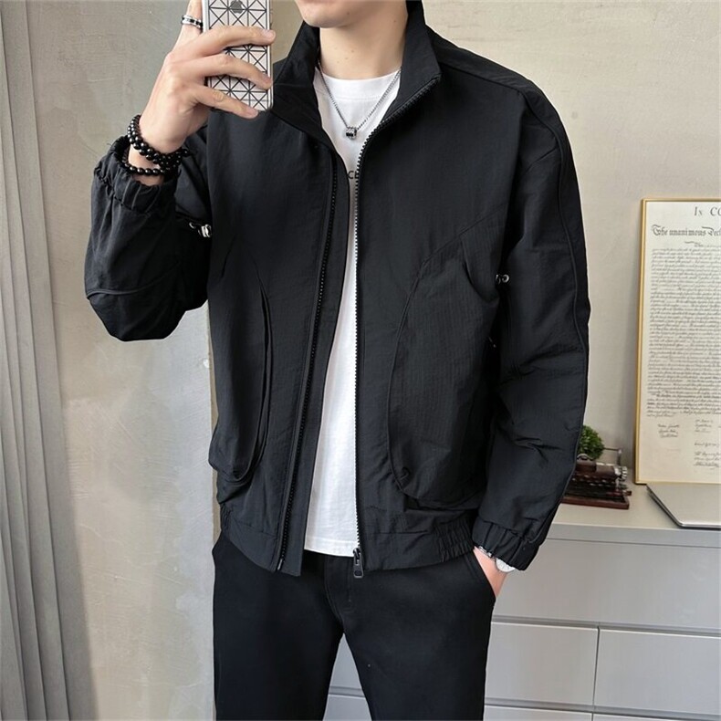 2025春季店主风立领休闲简约时尚上衣夹克外套男2503-P120,男装夹克,电商A413