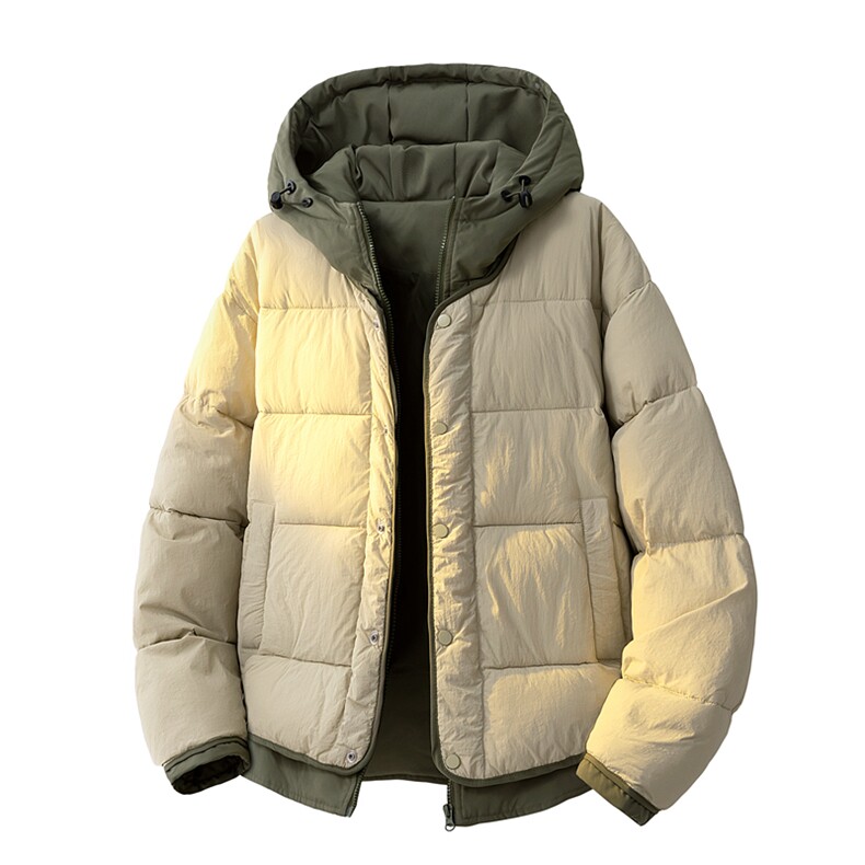 日系复古假两件连帽棉衣男冬季宽松情侣冬季棉服M0829-P103,男装棉衣,星座308B-2