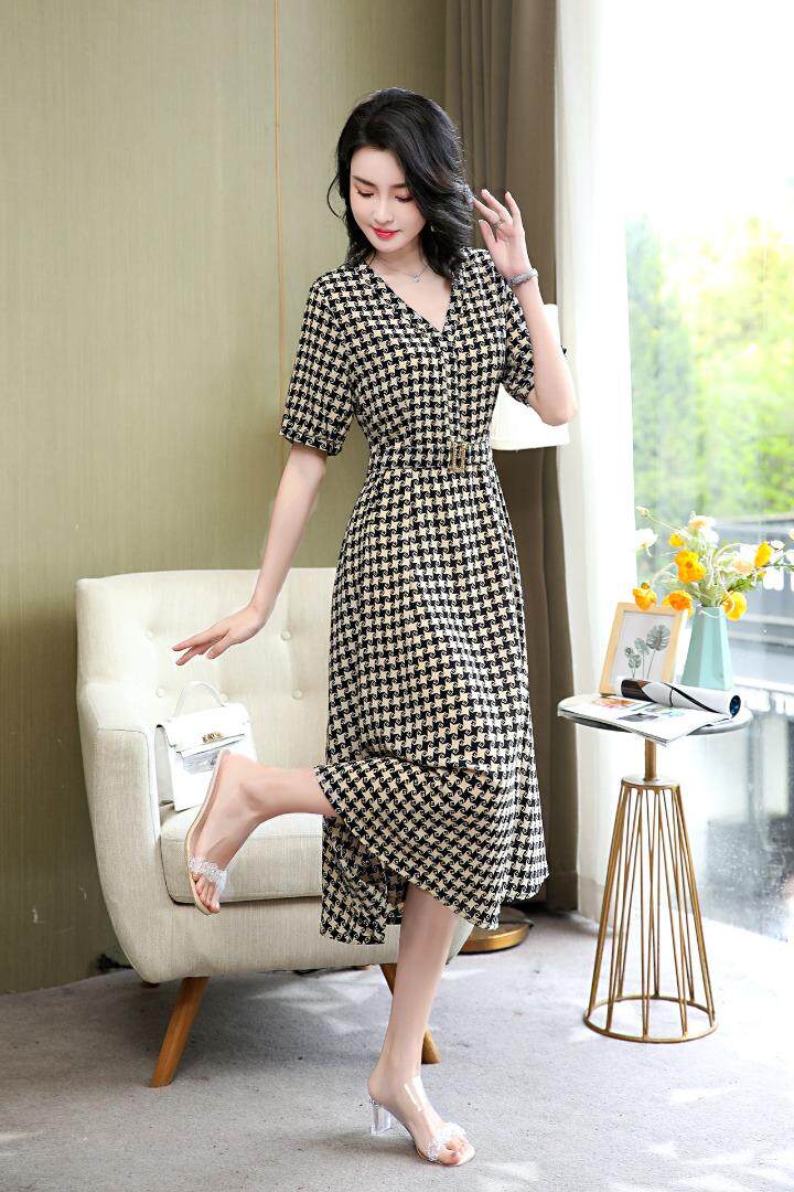 现货～新款连衣裙～气质款L到4XL，女装连衣裙，欧雅思丹尔