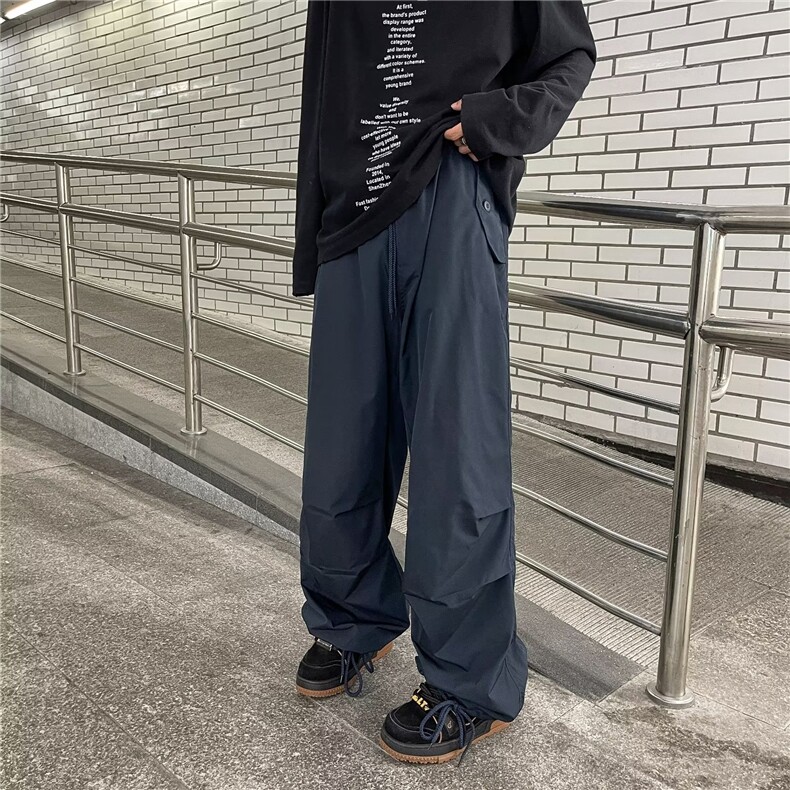 休闲裤男韩版潮流高街帅气束脚裤2024秋冬季新款ins长裤K4634-P38图片
