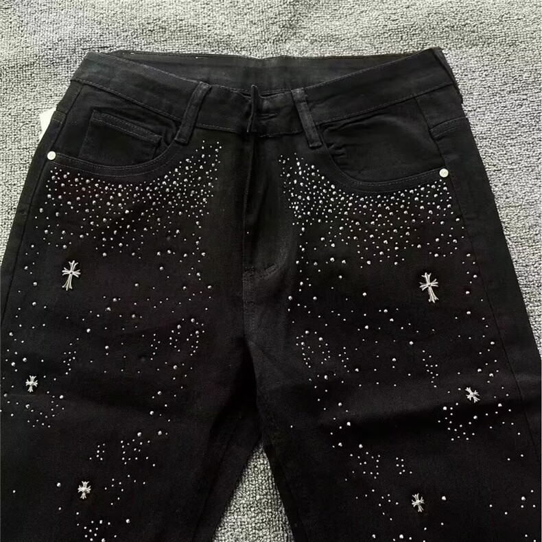 1506-1/KA371/P53新款弹力高腰修身显瘦欧货烫钻九分铅笔裤牛仔裤,男装牛仔裤,星座1506-1