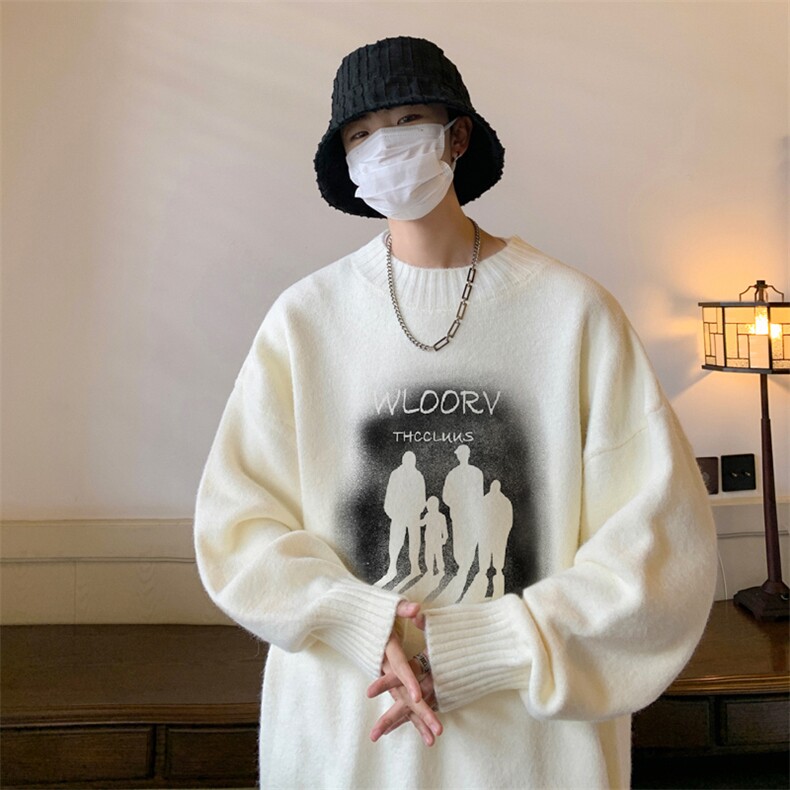 高质量！秋冬季半高领毛衣男士加绒加厚线衣男针织衫男MY50-P45,男装针织衫/毛衣,电商B367