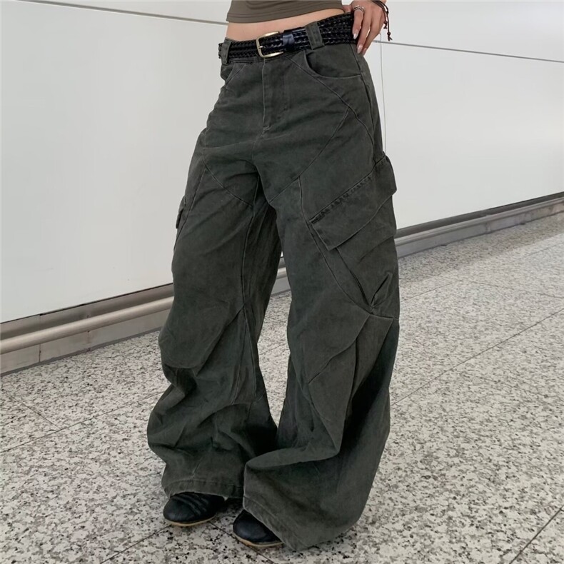 满印五角星休闲阔腿裤女2025新款夏季超火宽松慵懒百搭街舞运动裤图片
