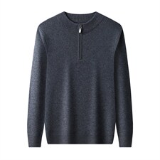 男装2023冬季纯羊毛毛衣中年爸爸羊毛衫套头针织衫YYJ8823A-P220,男装针织衫/毛衣,电商B212（原钱塘6029）
