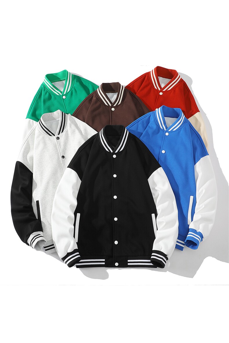 春秋季棒球服外套新款ins潮情侣学生休闲针织夹克A305-DF32-P75,男装夹克,电商B306