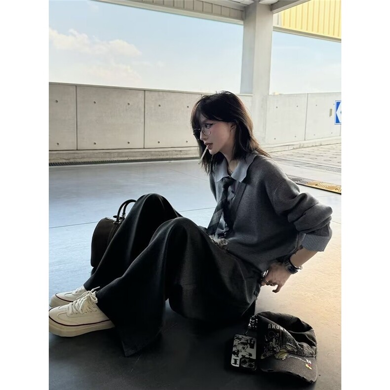 新款百搭高质量十二针拼接假两件毛衣潮流简约513AMY2637P57,男装针织衫/毛衣,星座513A