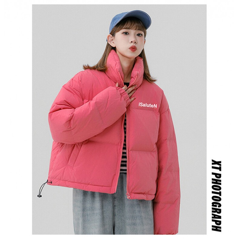 中性风23冬季时尚百搭宽松字母印花潮流棉服外套MY501P85控118,男装棉衣,A247A