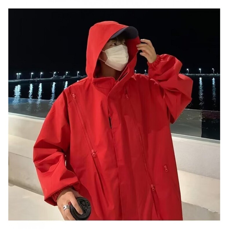 P35冲锋衣CFY001黑色/红色/卡其色/绿色/咖色M-3XL,男装夹克,星座506A