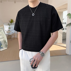 轻熟风~2025夏季提花工艺短袖T恤T2022/P48，男装T恤，电商B331
