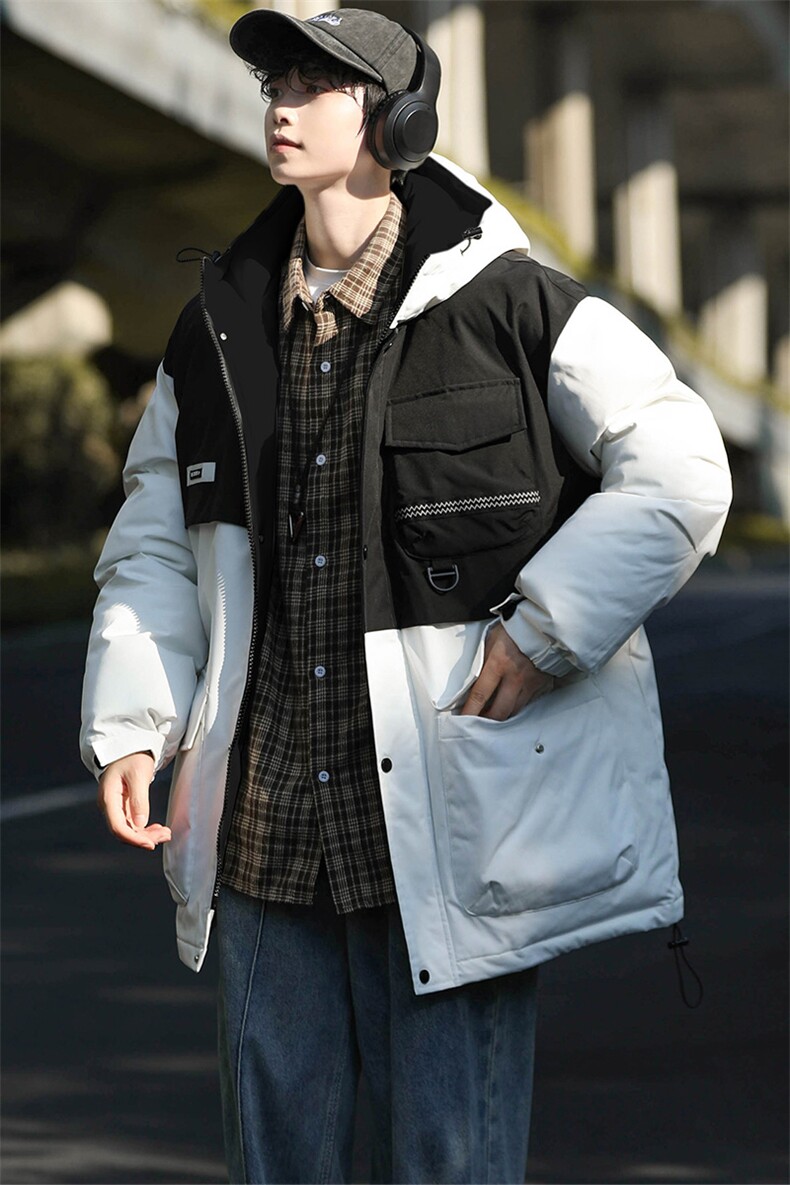 冬上新加棉加厚潮牌棉服创意连帽棉衣外套男女8323-P125控价168,男装棉衣,电商A441-1