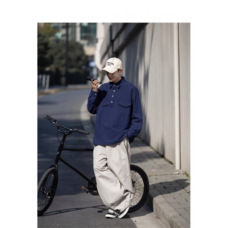 TC452-P45新款潮流设计感痞帅百搭翻领长袖衬衣,女装衬衫,星座617A-2