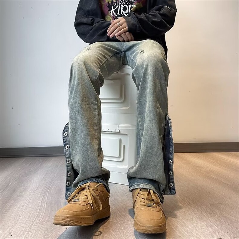 青春流行ins男直筒水洗牛仔裤BN8009P58,男装牛仔裤,星座1116-2