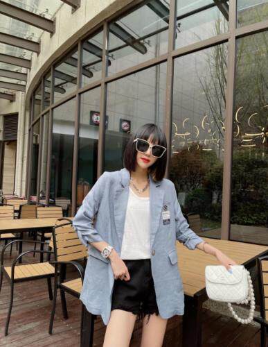 现货新款麻料西装，女装西装，久久索衣缘