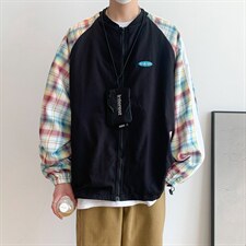 潮流夹克潮男春季棒球领夹克JK426P55图片