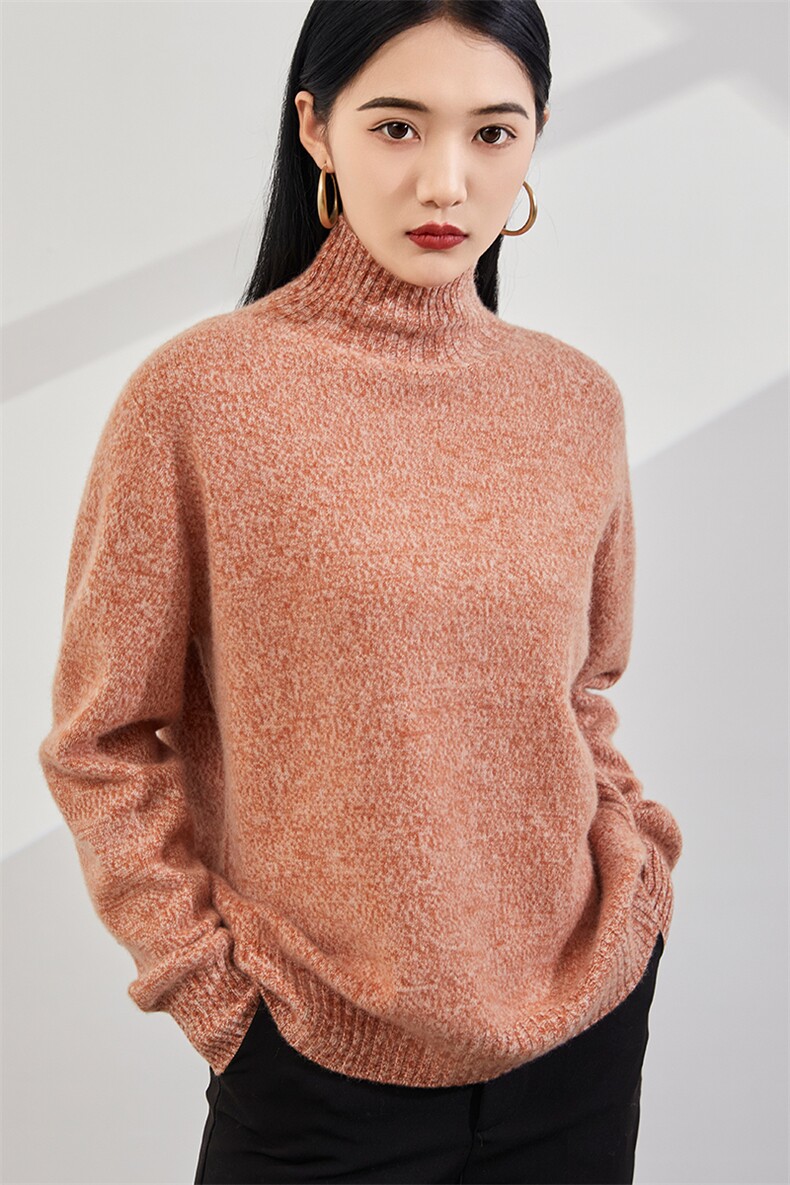 时尚百搭王菲同款高领羊绒衫秋冬必备显瘦保暖长袖毛衣,女装羊绒衫,美够羊绒