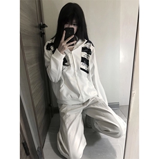 高品质春装新款美式高街潮牌解构设计休闲连帽卫衣男女慵懒风外套，女装短外套，电商A486