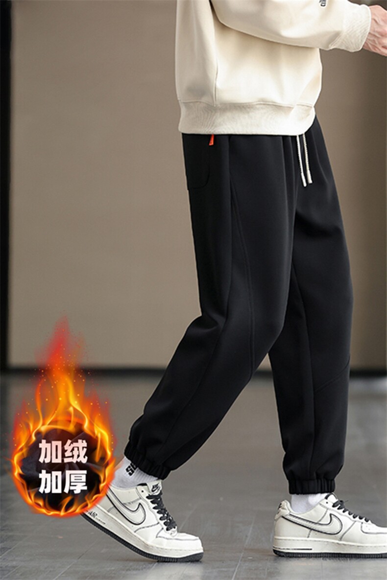 2305加绒/P55休闲裤男美式大码宽松潮男百搭长裤子卫裤男M-8XL,男装休闲裤,星座1204