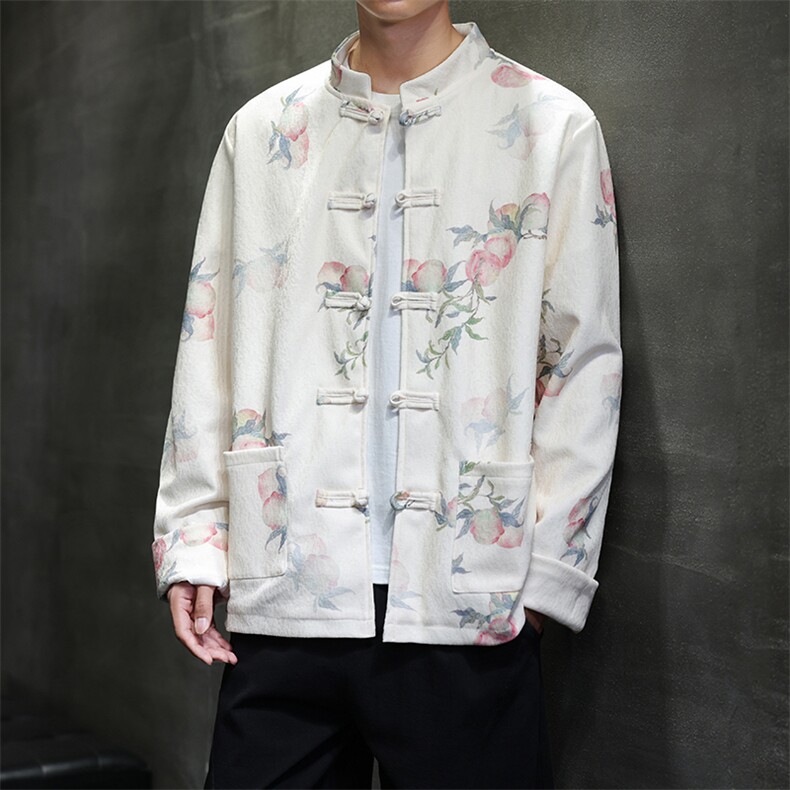 2025秋装新款 风夹克外套 新中式蟠桃唐装复古汉服 2511-P128图片
