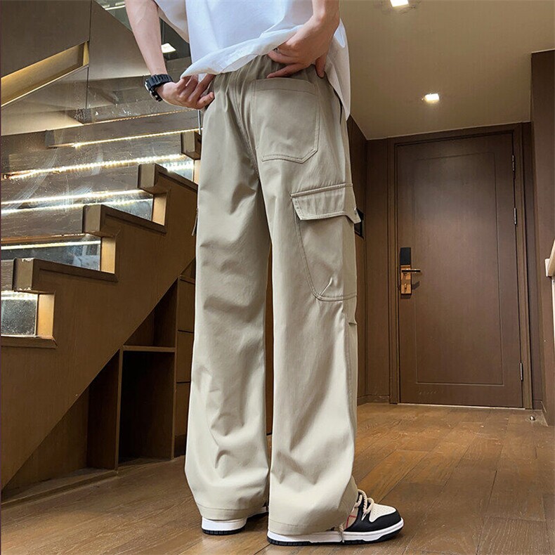 户外裤子男夏天潮美式机能伞兵工装裤宽松直筒阔腿长裤Z2521-P40,男装工装外套,星座509