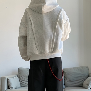 抖音得物高品质二开 25秋冬美式重磅宽松结构设计连帽卫衣外套W78图片
