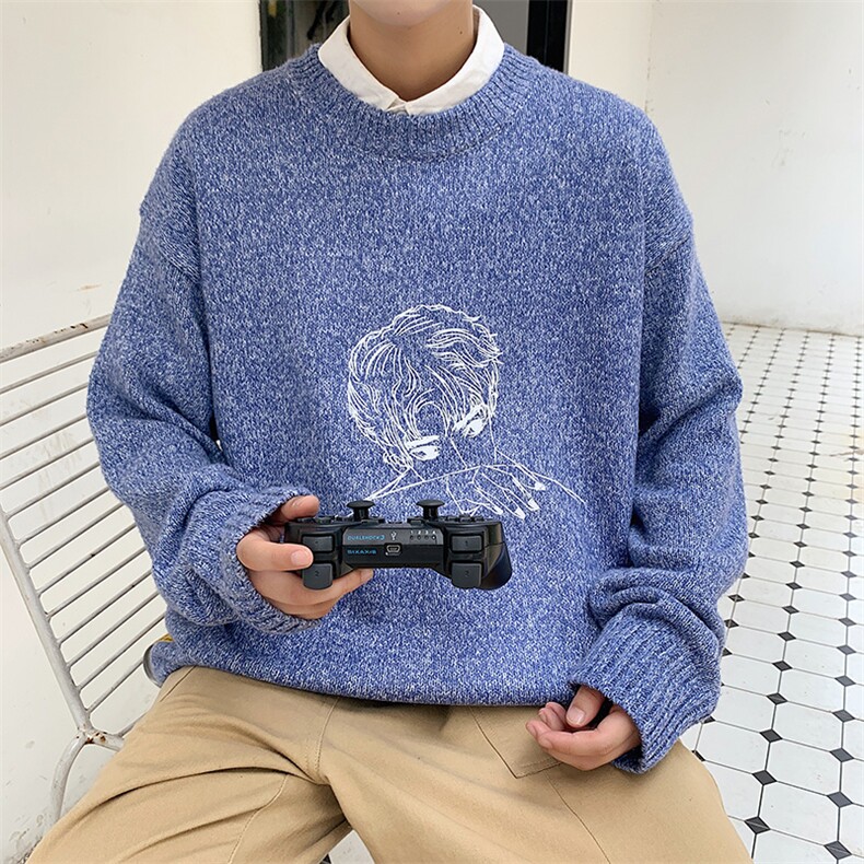 ！秋冬季加厚毛衣男潮流百搭保暖学生针织衫毛线外套M201P45,男装针织衫/毛衣,电商B220