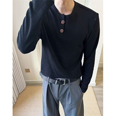长袖T恤正肩亨利领上衣休闲百搭男女TW322，男装T恤，星座1116A（原606A-3）