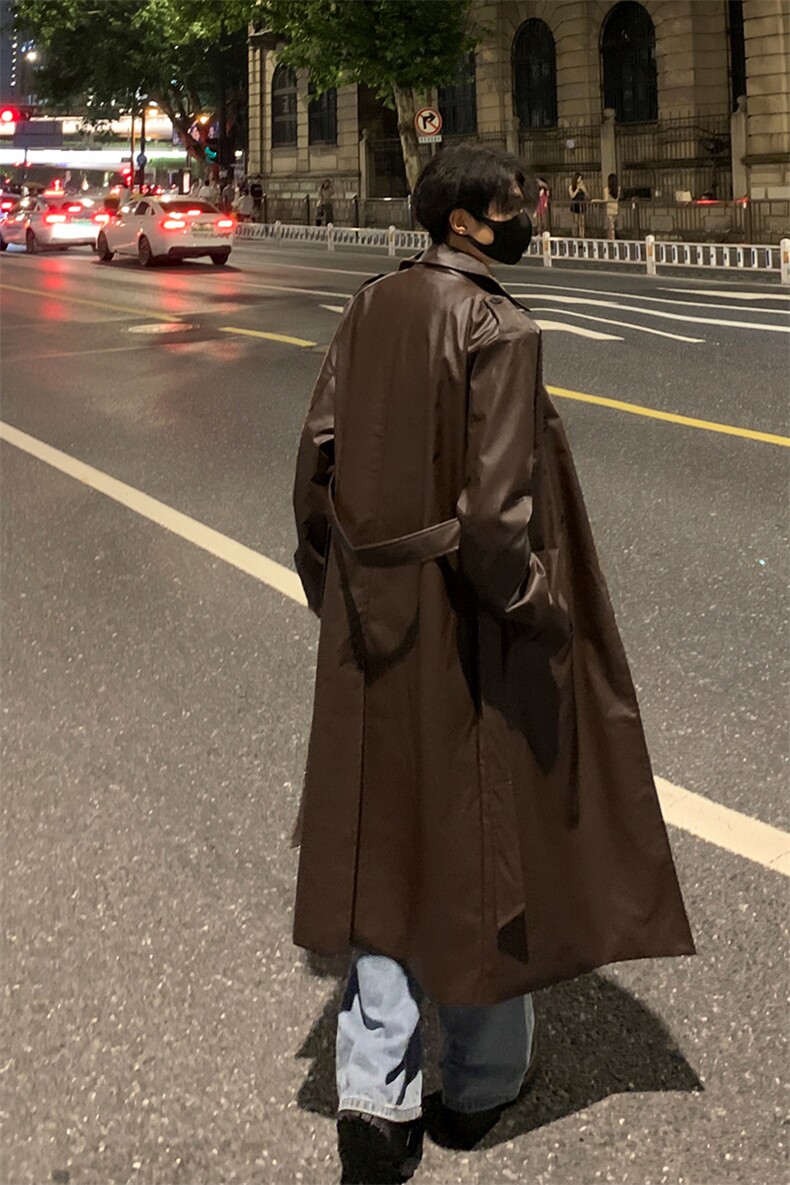 设计感双排扣风衣男秋季新款中长款外套高端上衣-A1129P108控158,男装风衣,电商B241