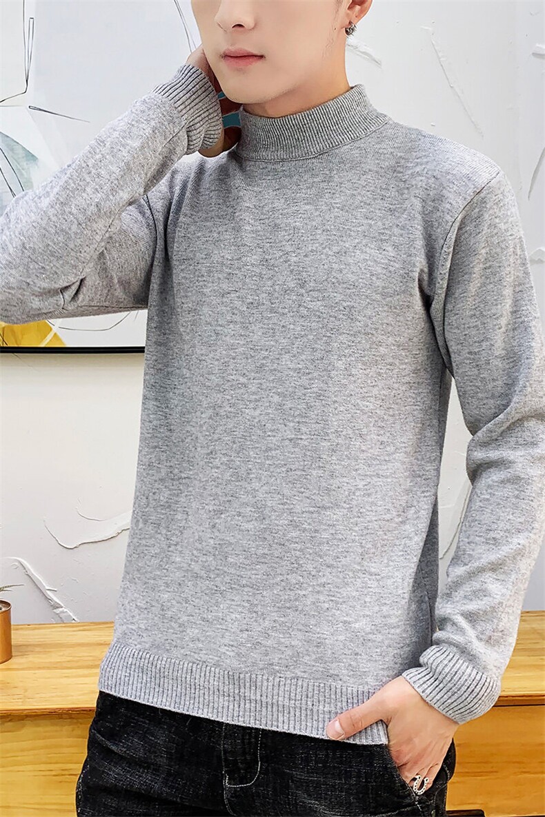 2024主推光板半高领男士百搭毛衣纯色潮流大卖-M815-P19,男装针织衫/毛衣,星座1105