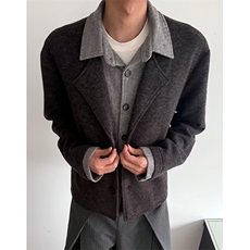 冬季复古加厚假两件polo领针织衫宽松保暖休闲男女毛衣J9105，男装针织衫/毛衣，星座1116A（原606A-3）
