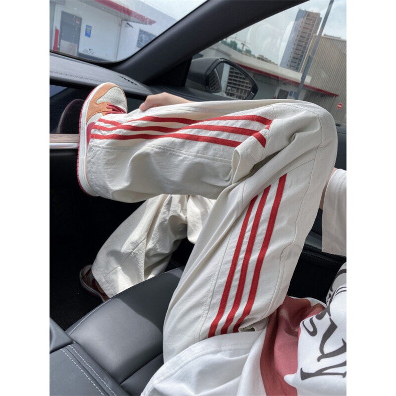 抖音品质潮流美式条纹设计速干百搭休闲裤B315-K25418-特p35控68,男装休闲裤,电商B315