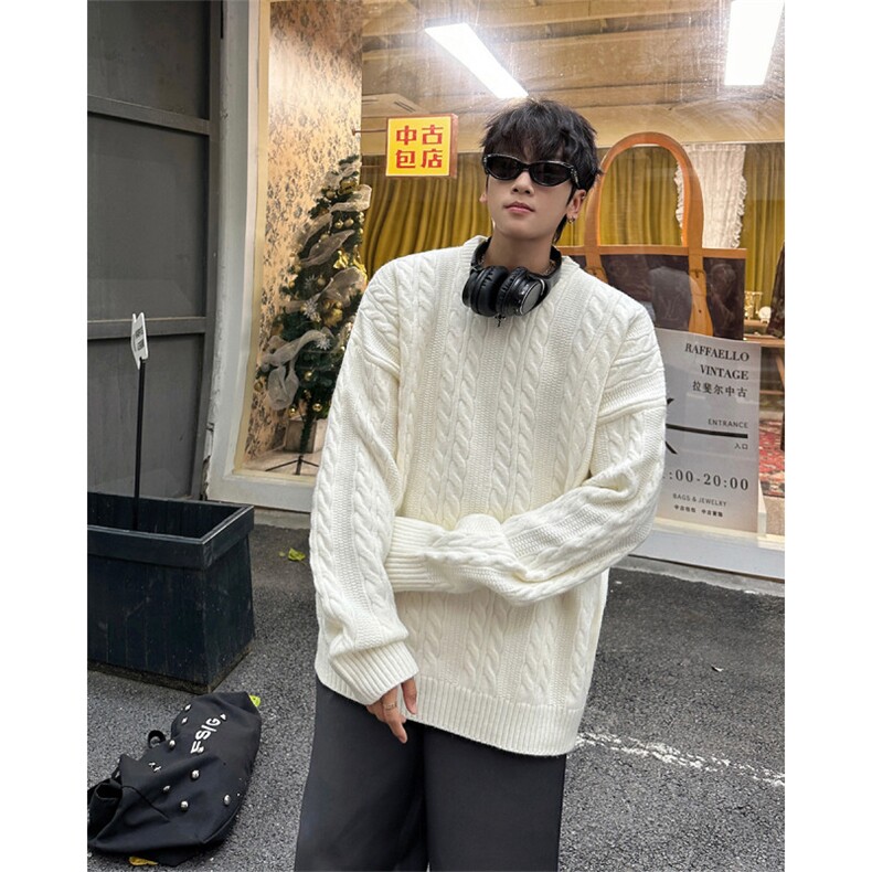 男士纯色麻花针织毛衣A367M21MP60控88,男装针织衫/毛衣,电商A367
