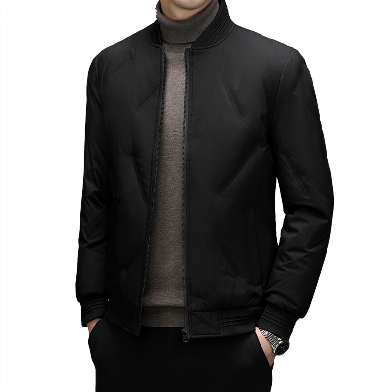 秋冬季短款羽绒服男士轻薄保暖棒球服上衣休闲茄克防水外套男,男装羽绒服,钱塘6003（原4033）