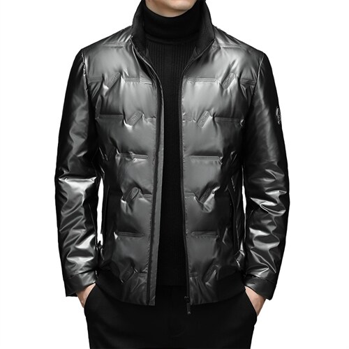 中青年男士外穿拉链立领纯色鸭绒羽绒服外套男装SNNYR99675-P230,男装羽绒服,电商B212（原钱塘6029）