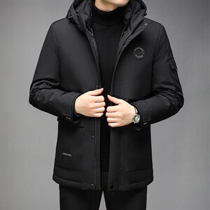 新款冬季脱卸内胆鹅绒羽绒服中年男冬装外套爸爸装GSNA21303-P385图片